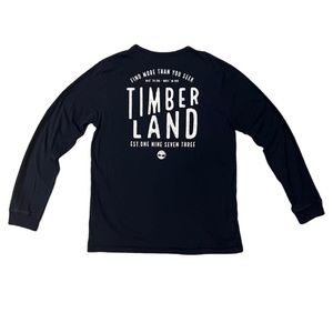 Gently Used Timberland Navy Blue Long Sleeve Graphic Shirt